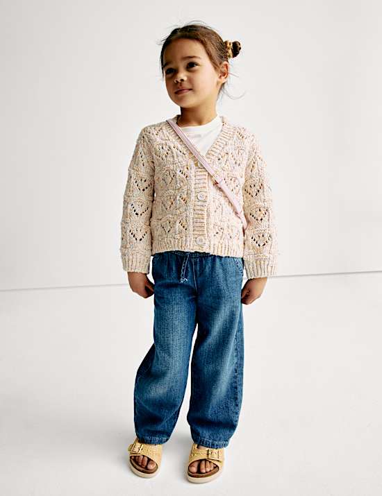 Cotton Rich Textured Knitted Cardigan (2-8 Yrs)