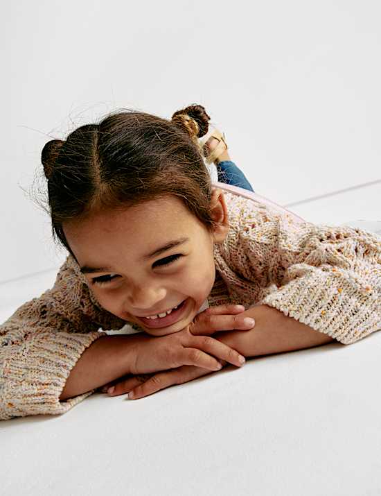 Cotton Rich Textured Knitted Cardigan (2-8 Yrs)