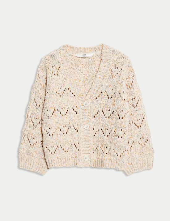 Cotton Rich Textured Knitted Cardigan (2-8 Yrs)
