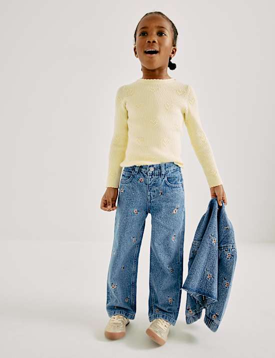Regular Denim Embroidery Jeans (2-10 Years)