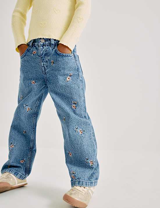 Regular Denim Embroidery Jeans (2-10 Years)