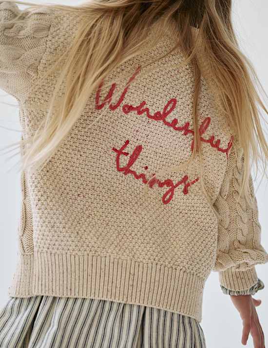 Pure Cotton Chunky Wonderful Cardigan (1-10 Yrs)