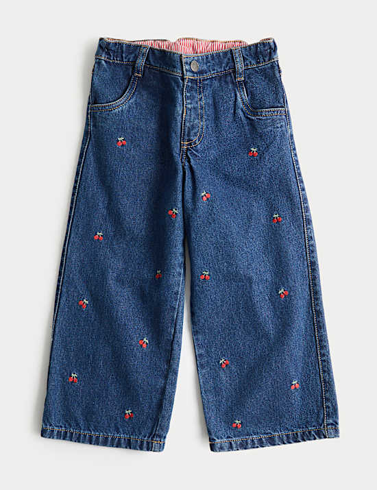 Denim Embroidered Jeans (2-10 Yrs)