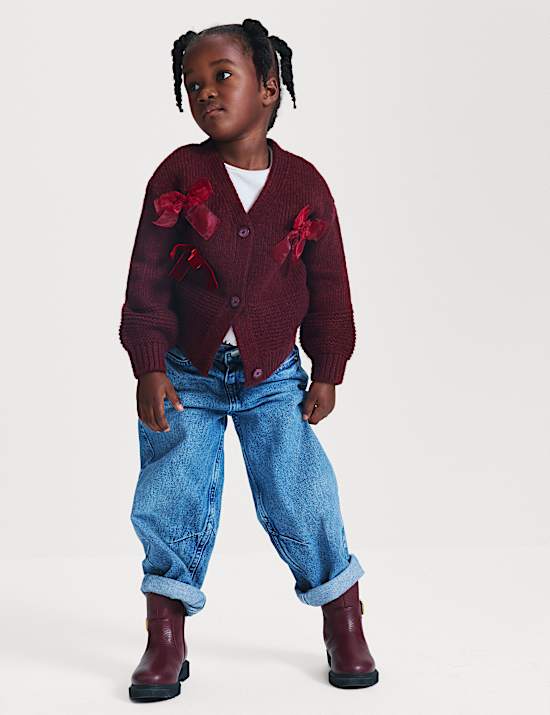 Applique Bow Cardigan