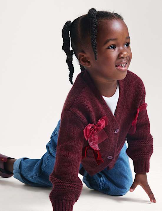 Applique Bow Cardigan