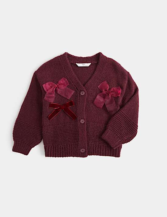 Applique Bow Cardigan