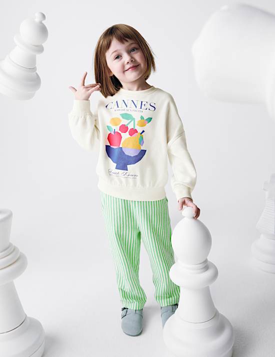 Cotton Rich Cannes Slogan Sweatshirt (2-16 Yrs)