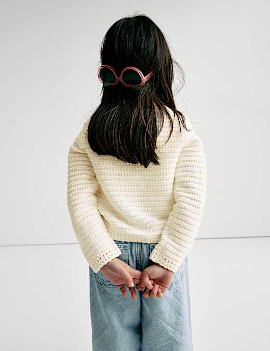 Pure Cotton Fruit Knitted Cardigan (2-8 Yrs)