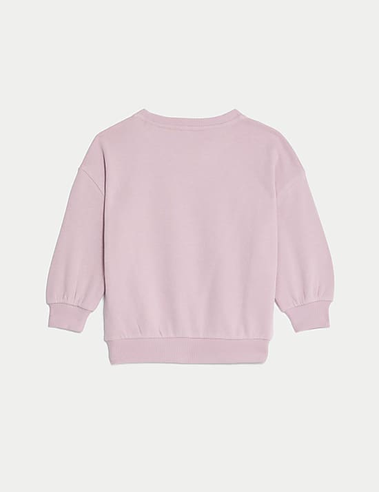 Sweat en coton à motif strass (du 2 au 8 ans)