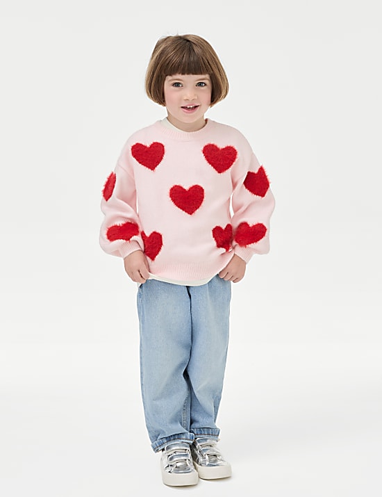 Heart Bouclé Jumper (2-8 Yrs)