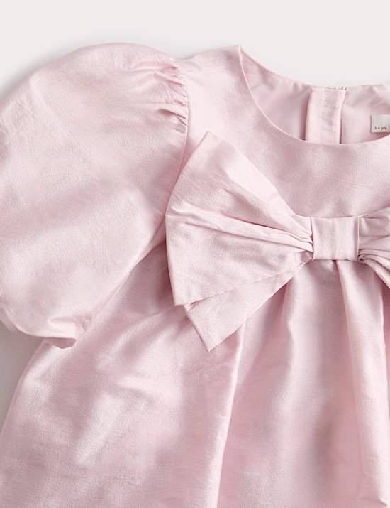 Bubble Hem Bow Dress (2-10 Yrs)