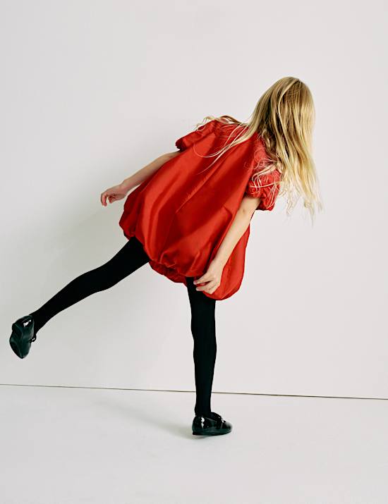 Φόρεμα με φιόγκο και λάστιχο στη βάση (2-10 ετών)