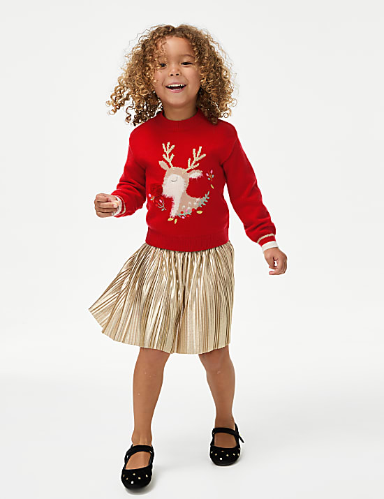 Pull de Noël à motif renne (du 1 au 8 ans)