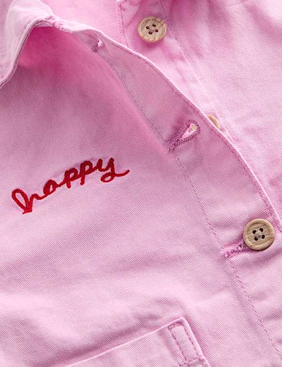 Happy Embroidered Denim Jacket (2-10 Yrs)