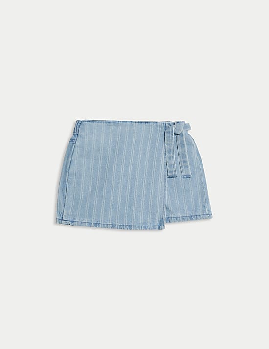 Denim Striped Elasticated Waist Skort (2-16 Yrs)