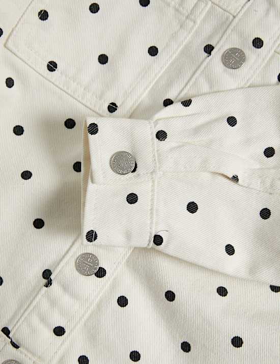 Denim Polka Dot Shacket (2-8 Yrs)