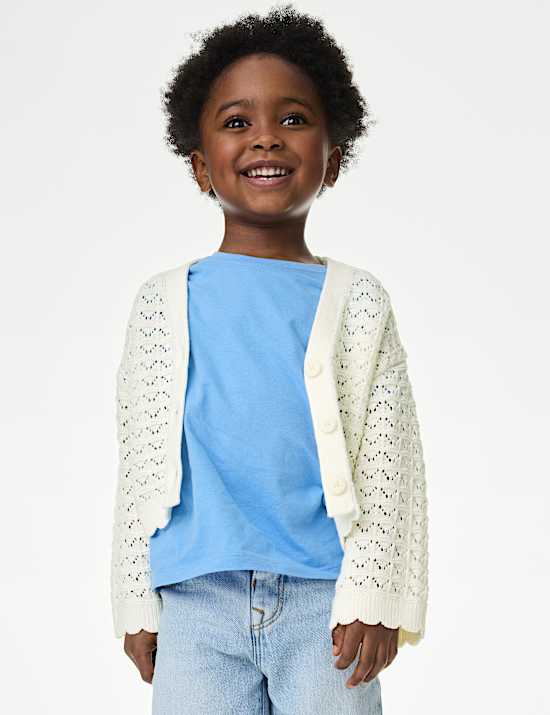 Pure Cotton Knitted Cardigan (2-8 Yrs)