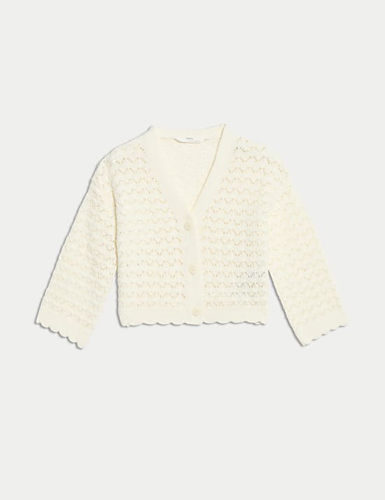 Pure Cotton Knitted Cardigan (2-8 Yrs)