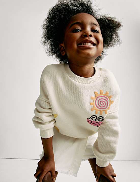 Cotton Rich Surf Graphic Sweatshirt (2-16 Yrs)