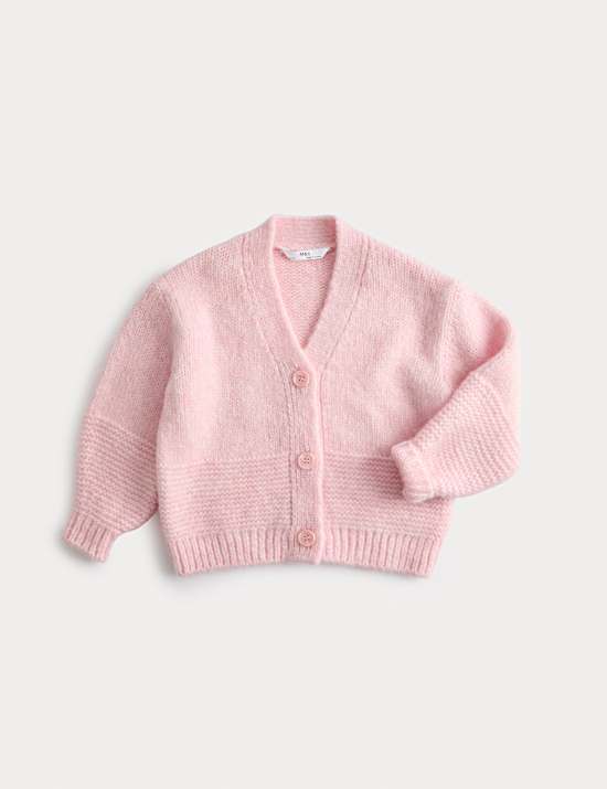 Chunky Knit V-Neck Textured Cardigan (2-10 Yrs)