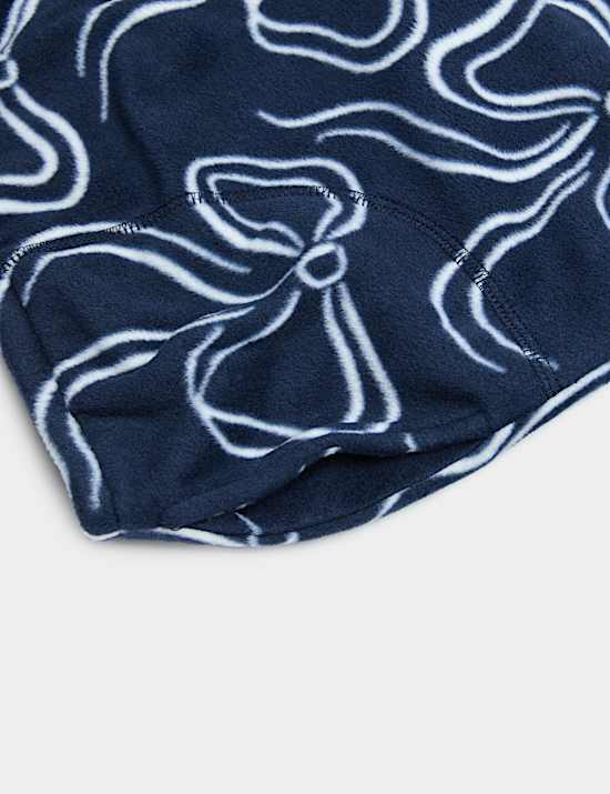 Forro polar de media cremallera con estampado de lazos (2-8 años)