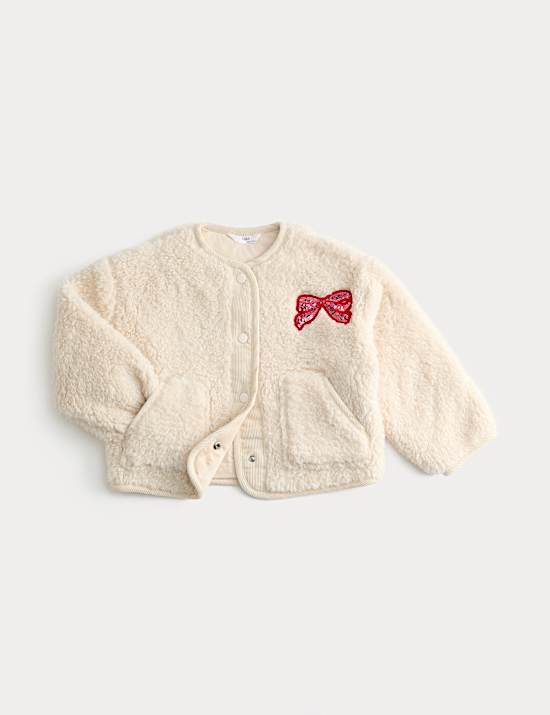 Cherry Sequin Borg Jacket (2-8 Yrs)