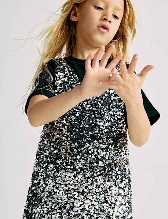 2pc Sequin Pinny Outfit (2-10 Yrs)