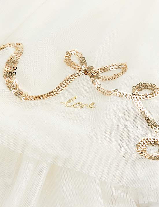 Sequin Tiered Mesh Dress (2-10 Yrs)