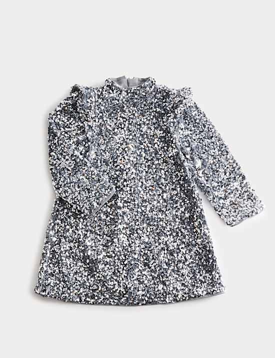 Velour Sequin Prom Dress (2-8 Yrs)