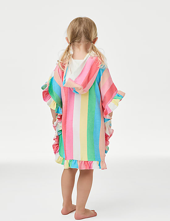 Cotton Rich Rainbow Towelling Poncho (2-8 Yrs)