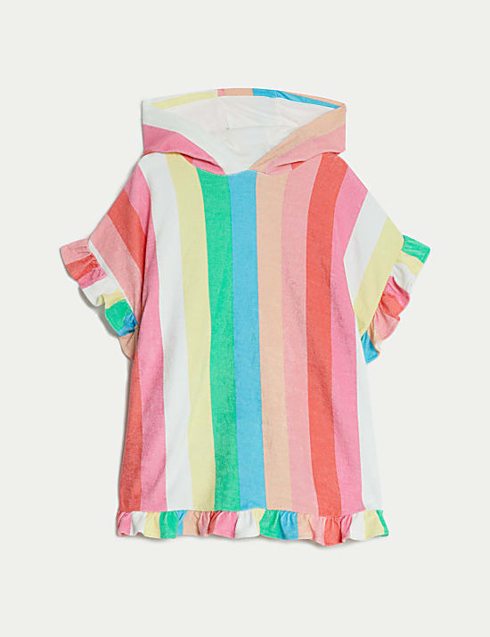 Cotton Rich Rainbow Towelling Poncho (2-8 Yrs)