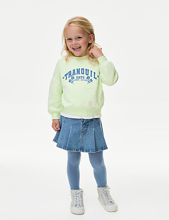 Cotton Rich Tie Dye Sweatshirt (2-8 Yrs)