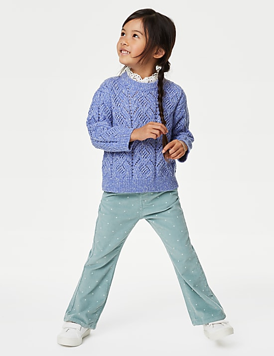 Knitted Frill Neck Jumper (2-8 Yrs)