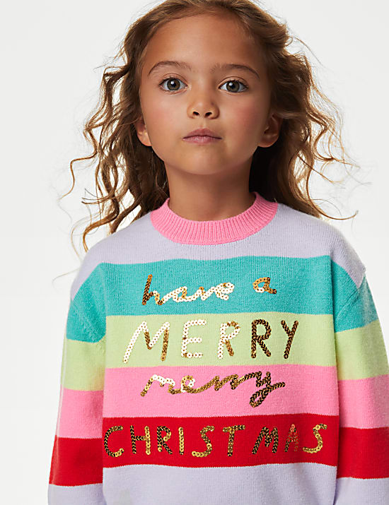 Rainbow Christmas Jumper (2-8 Yrs)