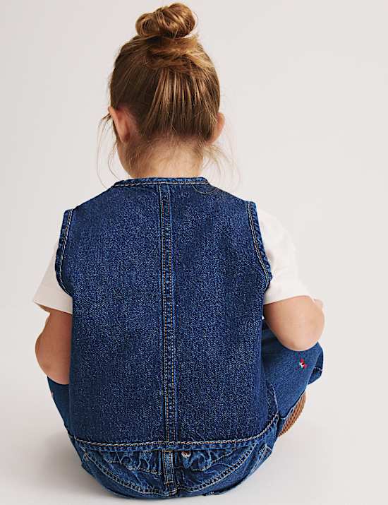 Tie Front Denim Waistcoat (2-10 Yrs)