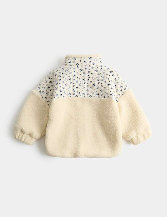 Floral Borg Jacket (2-8 Yrs)