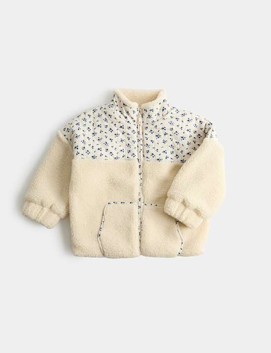 Floral Borg Jacket (2-8 Yrs)