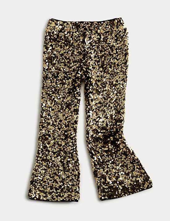 Flared Sequin Trousers (2-10 Yrs)