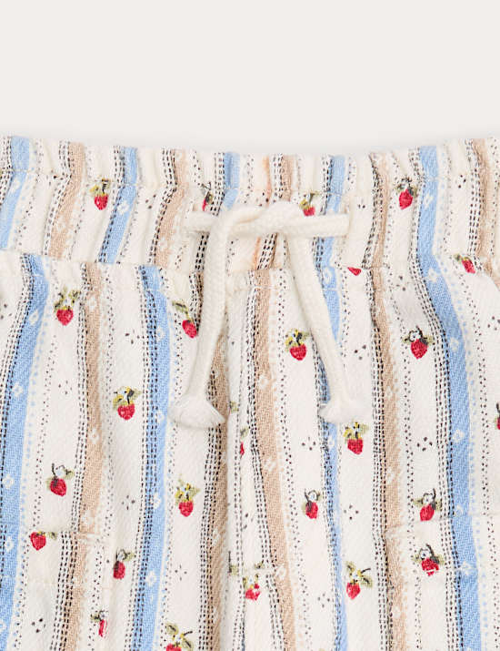 Pure Cotton Patterned Barrel Leg Trousers (2-8 Years)