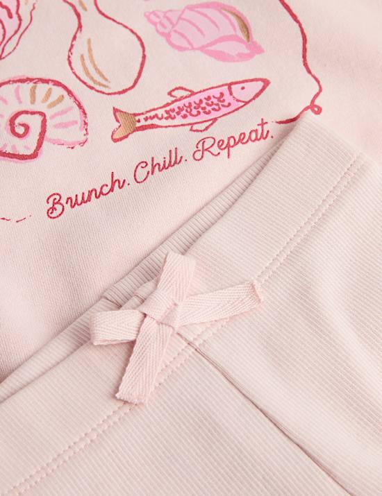 2 PIece Cotton Rich Beach Vibes Outfit (2-10 Yrs)