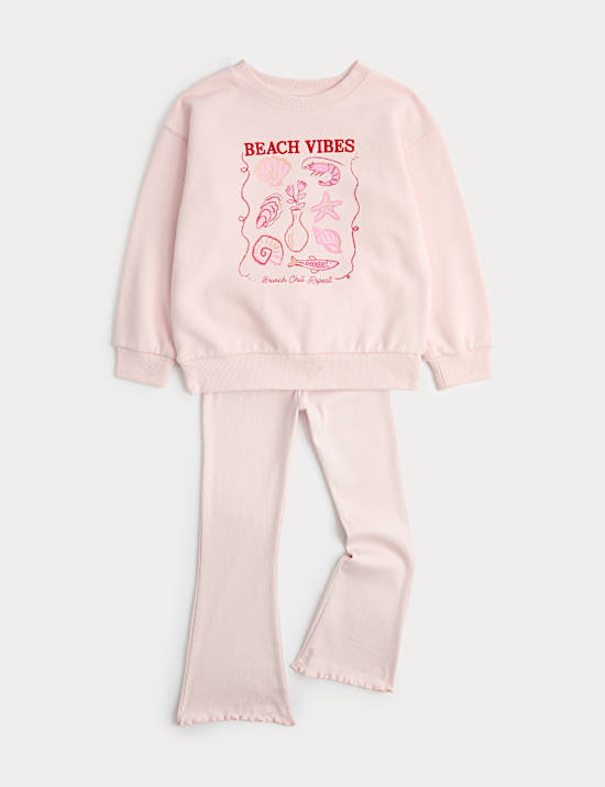 2 PIece Cotton Rich Beach Vibes Outfit (2-10 Yrs)