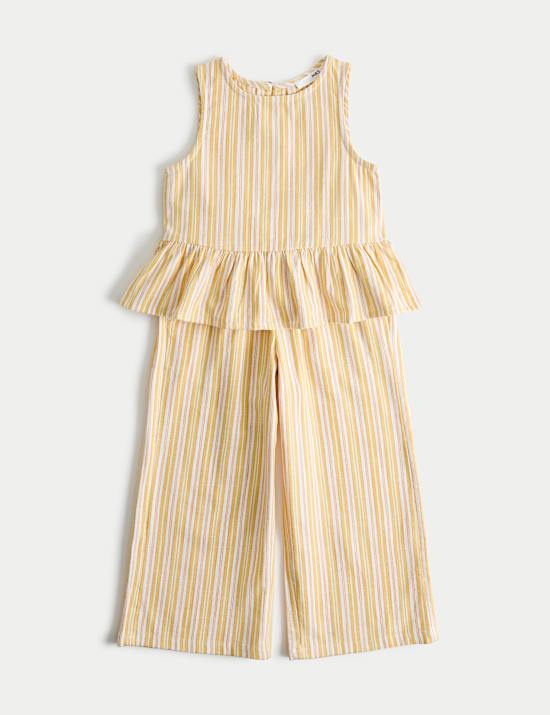 Cotton Rich Stripe Trouser Set (2-10 Years)