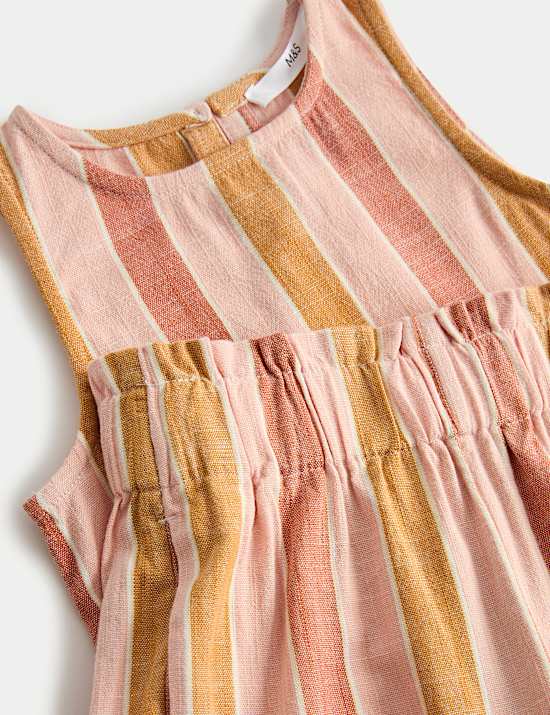 Ensemble en coton &agrave; rayures top et bas (du 2 au 10 ans)