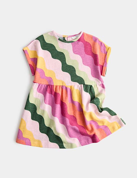 Pure Cotton Striped Dress (2-8 Yrs)
