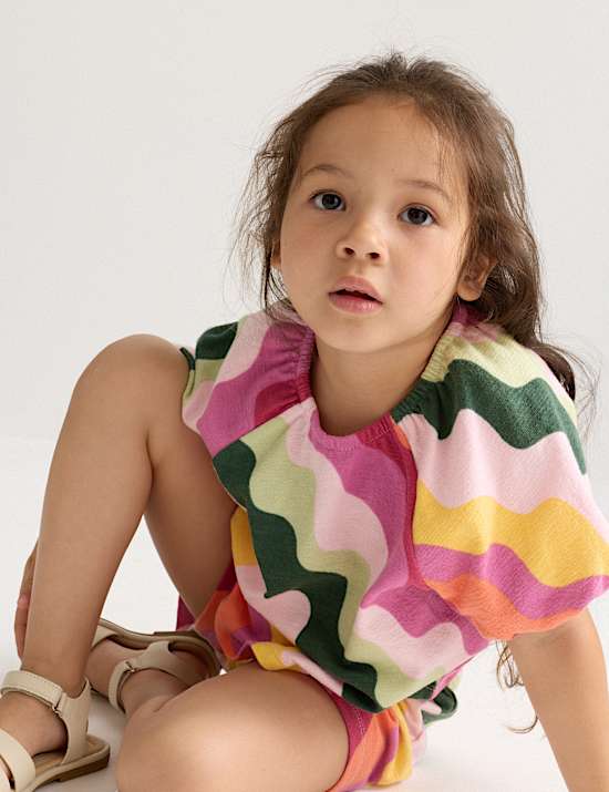 Pure Cotton Striped Top (2-8 Yrs)
