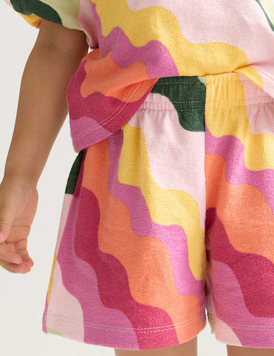 Pure Cotton Striped Shorts (2-8 Yrs)