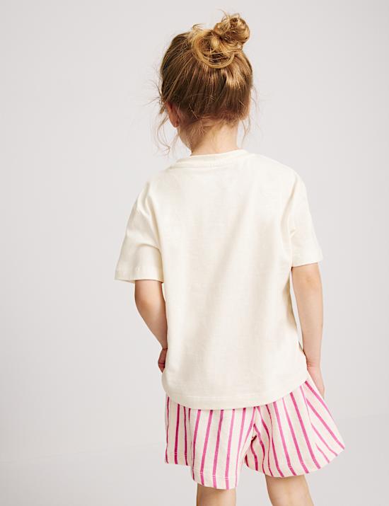 T-shirt et short en coton &agrave; motif Papaye (du 2 au 8 ans)