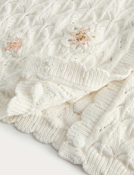 Cotton Rich Floral Cardigan (4-10 Yrs)