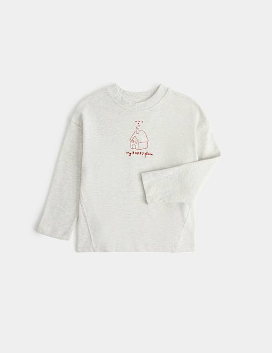 Pure Cotton Embroidered Top (2-8 Yrs)