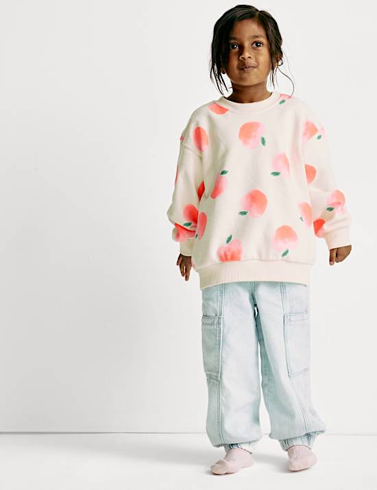 Cotton Rich Peach Sweatshirt (2-8 Yrs)
